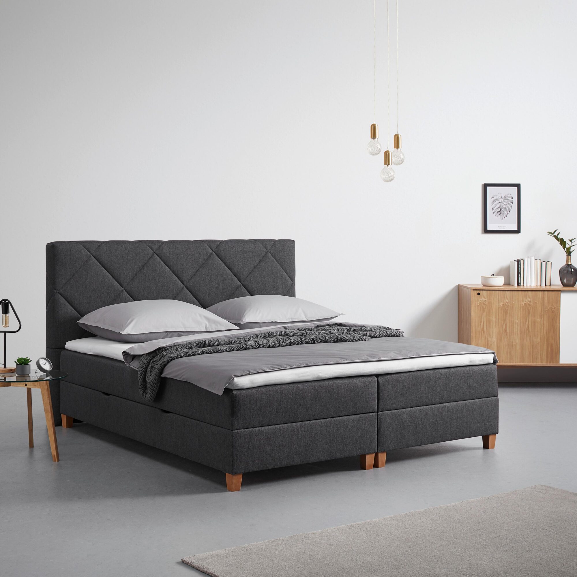 wohnli-moebel-suche-Boxbett-Marcello-ca-180x200-cm-Grau-mit-Topper Wohnli Möbelsuche - Boxbett Marcello ca. 180x200 cm Grau mit Topper