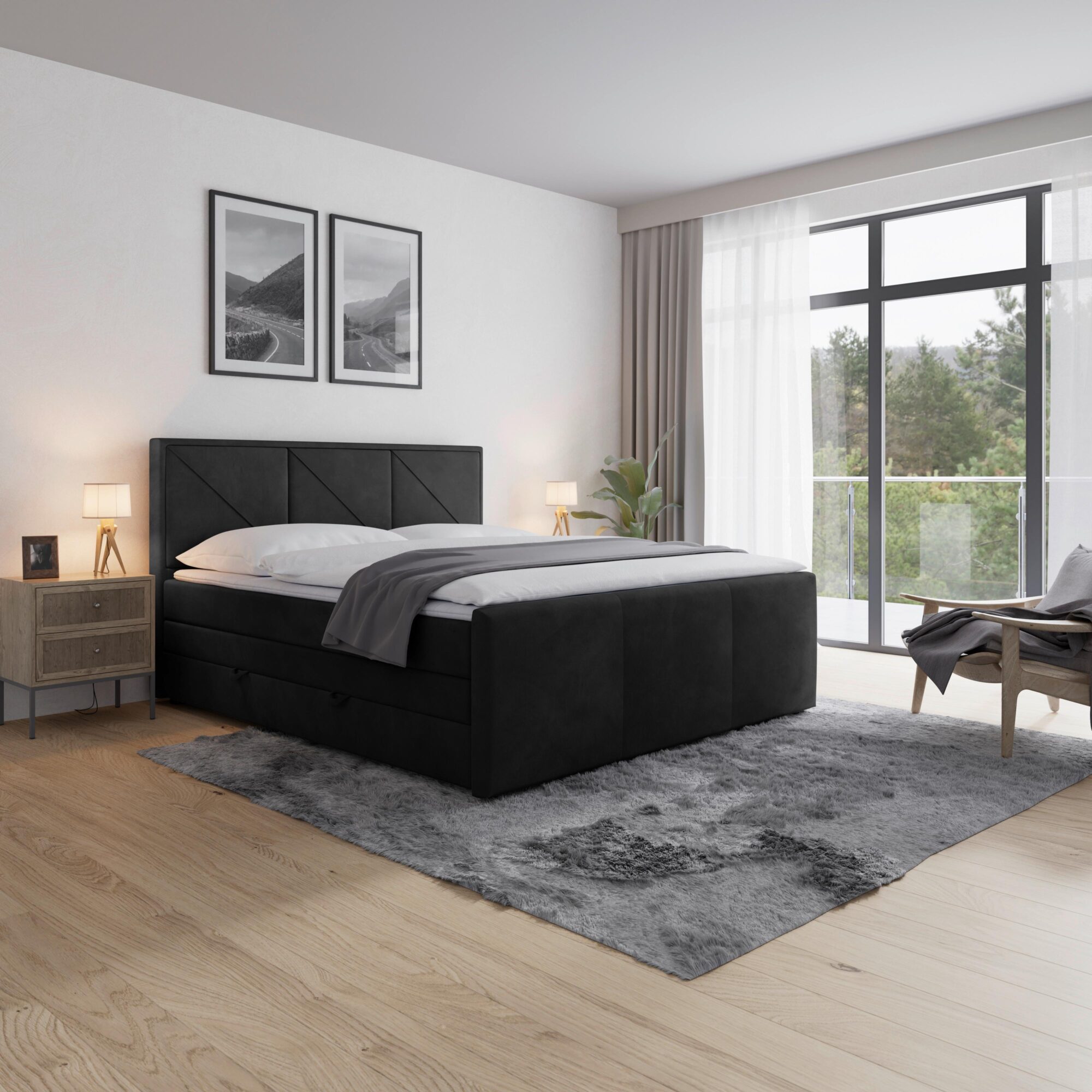 wohnli-moebel-suche-Boxspringbett-Bologna-ca-180x200-cm-Schwarz Wohnli Möbelsuche - Boxspringbett Bologna ca. 180x200 cm Schwarz