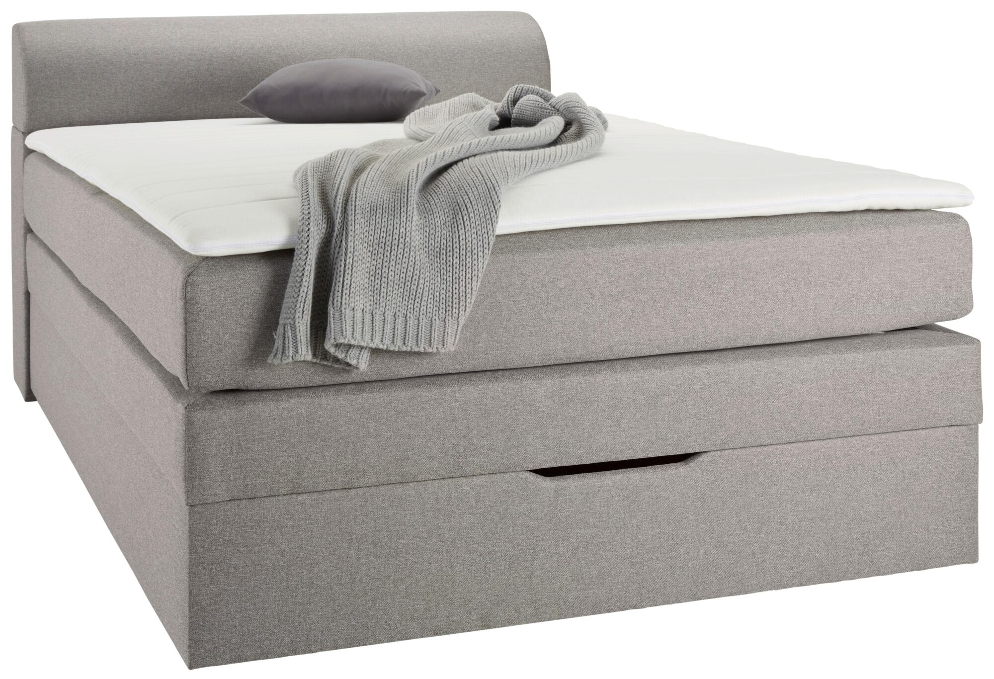 wohnli-moebel-suche-Boxspringbett-Flexi-2-in-Grau-ca-120x200cm Wohnli Möbelsuche - Boxspringbett Flexi 2 in Grau ca. 120x200cm
