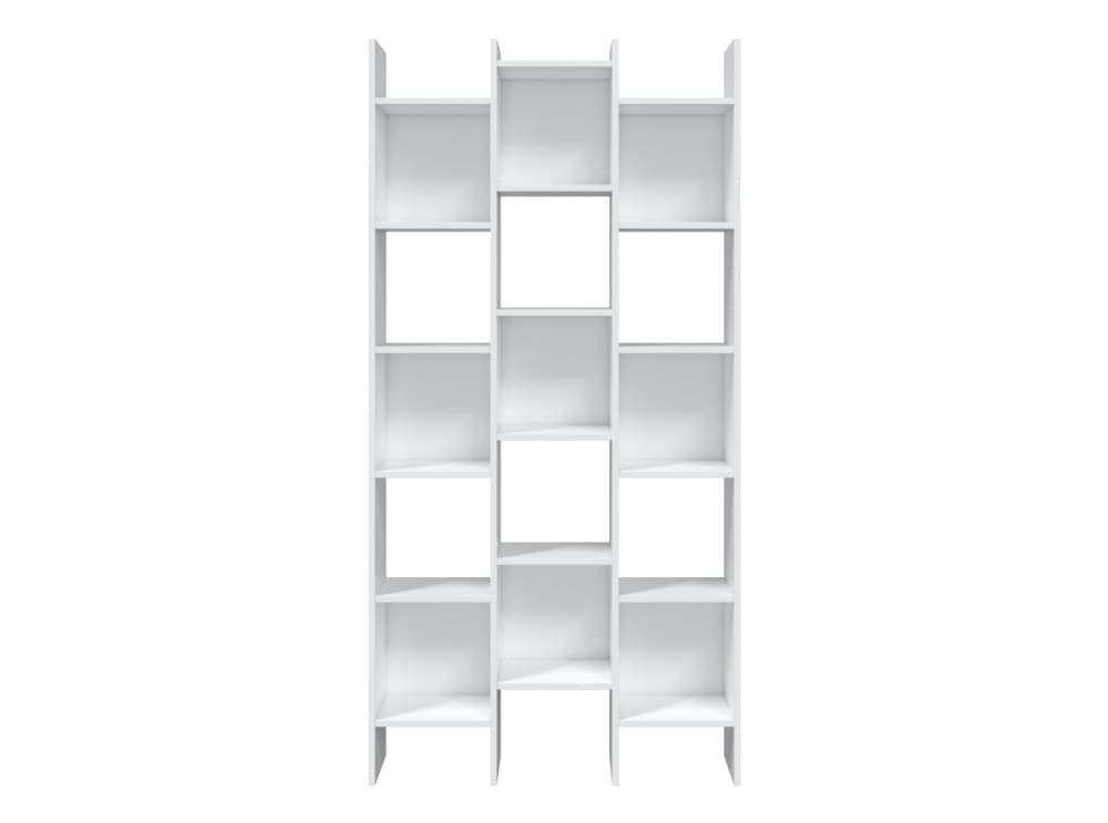 wohnli-moebel-suche-Buecherregal-3-Saeulen-15-Faecher-H192-cm-Weiss Wohnli Möbelsuche - Bücherregal 3 Säulen 15 Fächer - H192 cm - Weiß