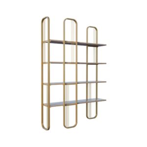 wohnli-moebel-suche-Buecherregal-Holzeffekt-gelb-125x28-h180-cm Wohnli Möbelsuche - Bücherregal Holzeffekt gelb 125x28 h180 cm