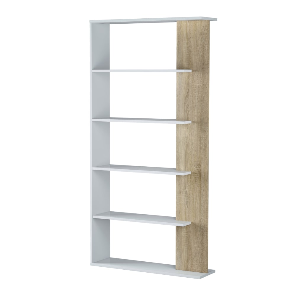 wohnli-moebel-suche-Buecherregal-Raumteiler-mit-4-Boeden-H180-cm-Weiss Wohnli Möbelsuche - Bücherregal Raumteiler mit 4 Böden - H180 cm - Weiß