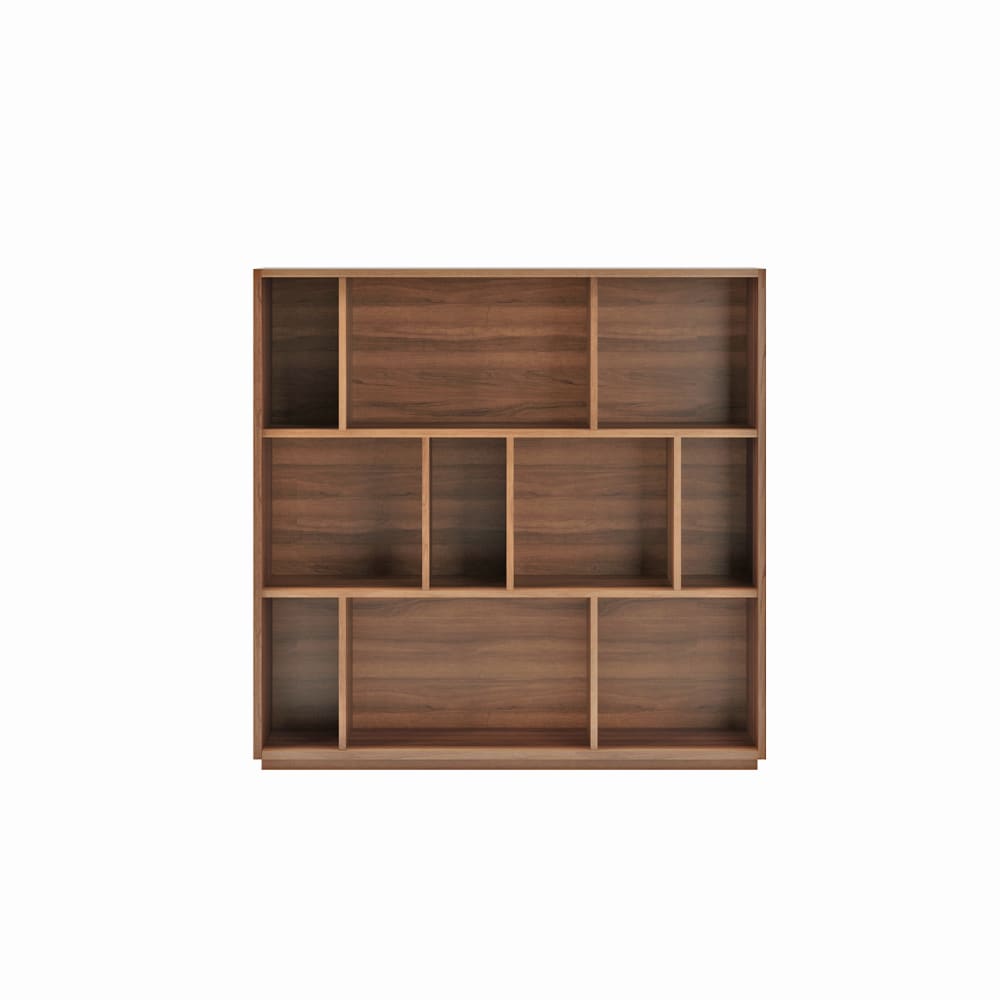 wohnli-moebel-suche-Buecherregal-aus-Melamin-in-Nussbaum-117x119x32-cm Wohnli Möbelsuche - Bücherregal aus Melamin in Nussbaum 117x119x32 cm