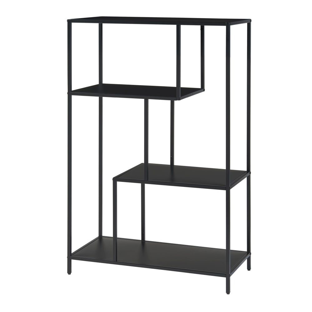 wohnli-moebel-suche-Buecherregal-aus-Metall-115-x-75-x-35-cm-in-Schwarz Wohnli Möbelsuche - Bücherregal aus Metall 115 x 75 x 35 cm