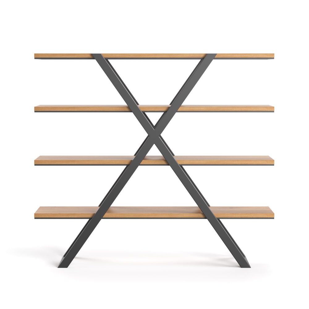 Wohnli Möbelsuche - Bücherregal aus massivem Holz 180 cm