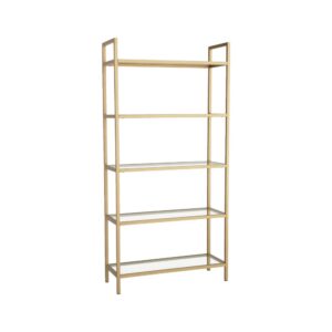 Wohnli Möbelsuche - Bücherregal im Glas gold 80x30 h165 cm