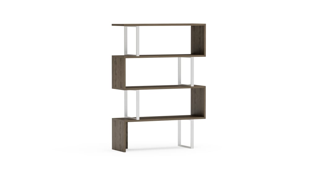 wohnli-moebel-suche-Buecherregal-mit-3-Faechern-weiss-und-braun-90x30x125-cm Wohnli Möbelsuche - Bücherregal mit 3 Fächern