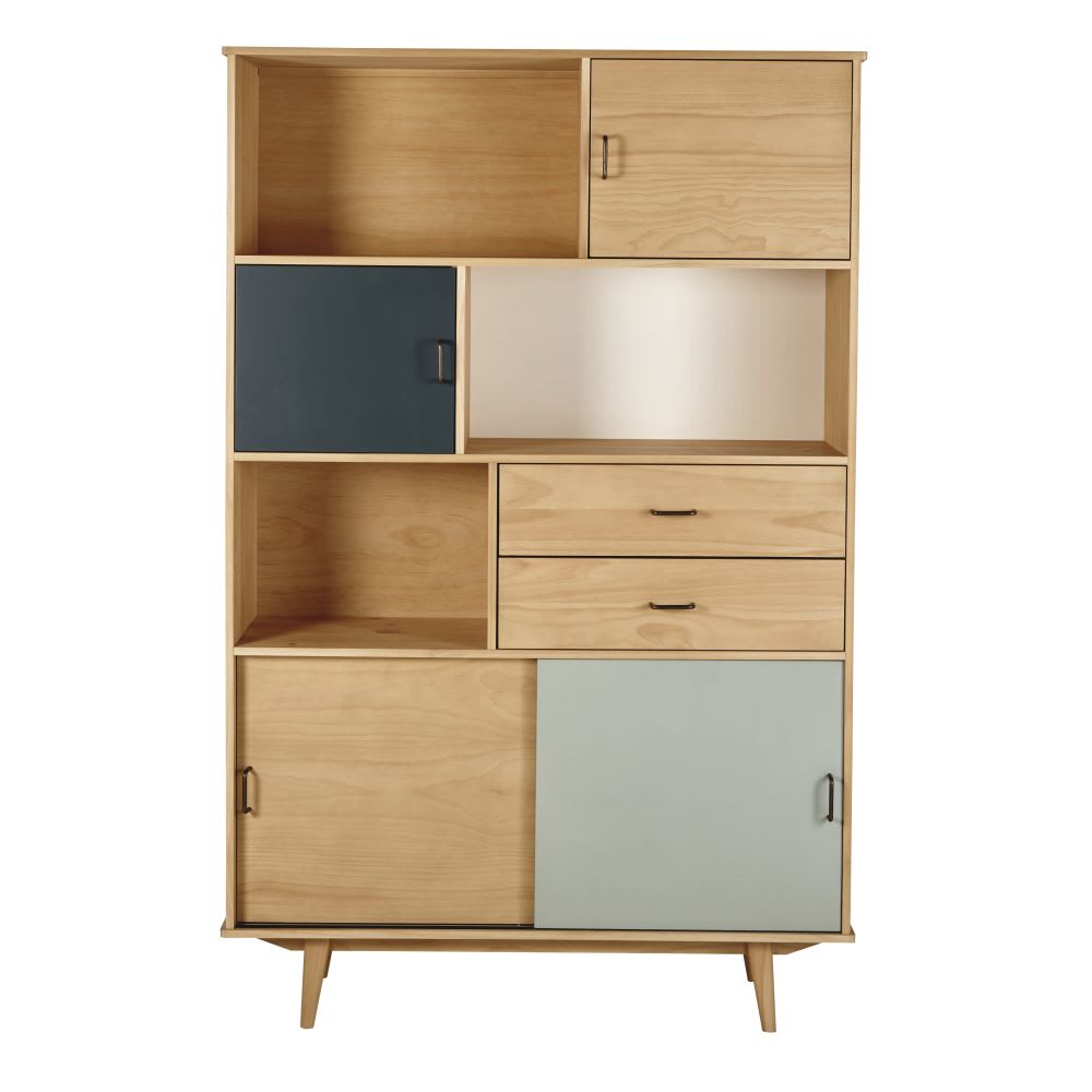 Wohnli Möbelsuche - Bücherregal mit 4 Türen und 2 Schubladen