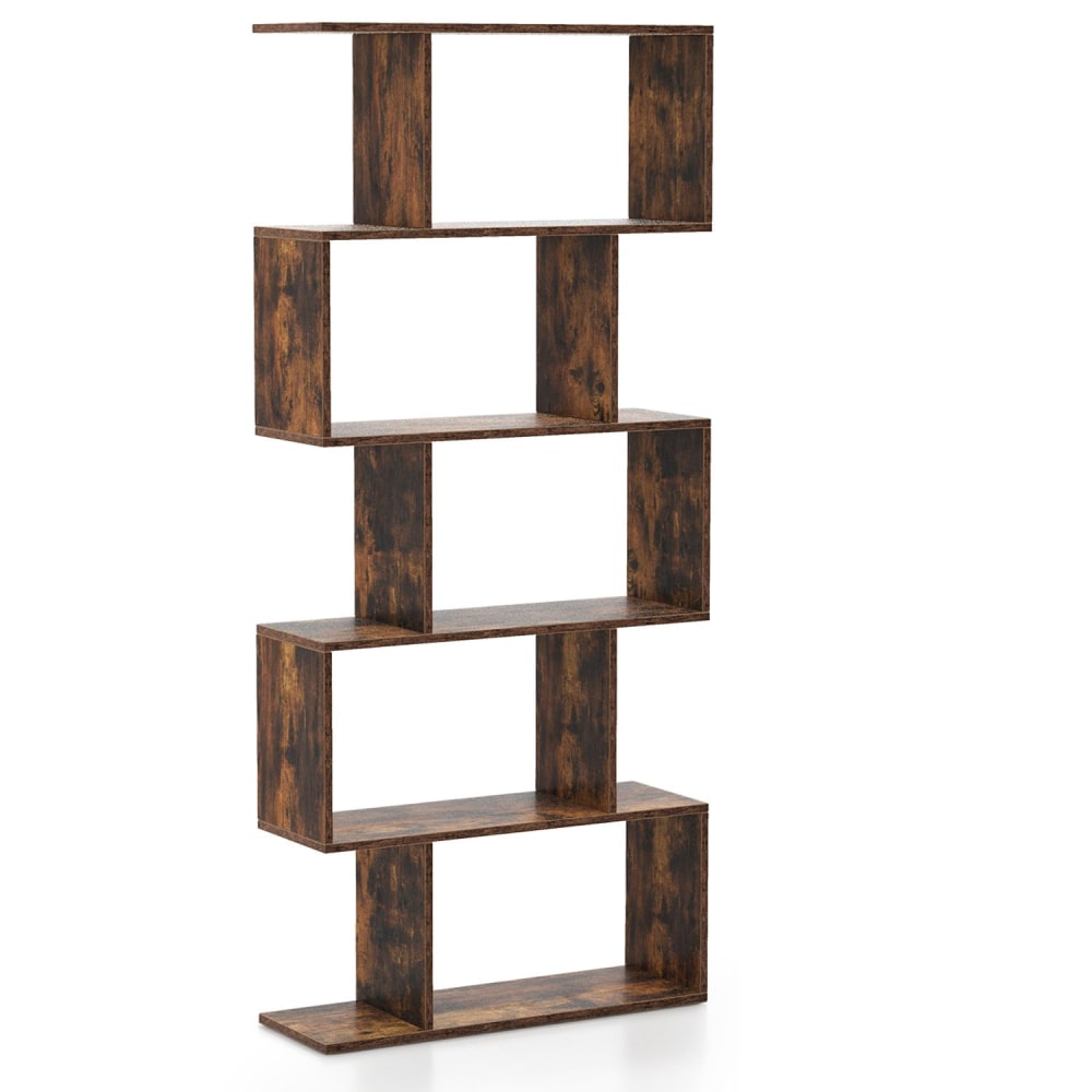 wohnli-moebel-suche-Buecherregal-mit-5-Ebenen-aus-Holz-70x235x158cm-Braun Wohnli Möbelsuche - Bücherregal mit 5 Ebenen aus Holz 70x23