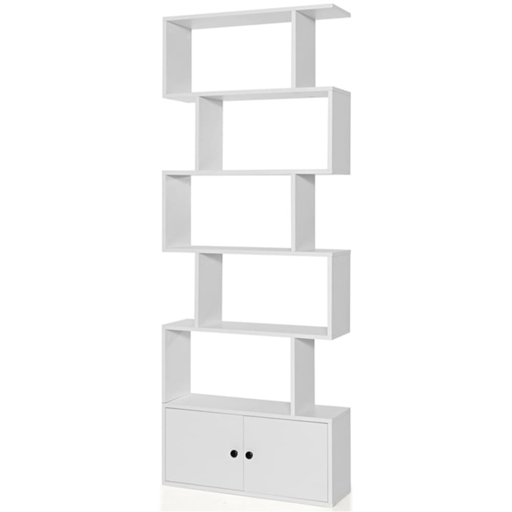 wohnli-moebel-suche-Buecherregal-mit-5-Ebenen-aus-Holz-70x23x183cm-Weiss Wohnli Möbelsuche - Bücherregal mit 5 Ebenen aus Holz 70x23x183cm