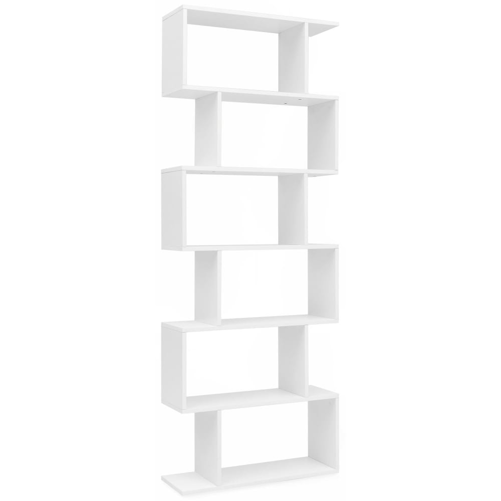 wohnli-moebel-suche-Buecherregal-mit-6-Faechern-aus-Spanplatte-Weiss Wohnli Möbelsuche - Bücherregal mit 6 Fächern aus Spanplatte