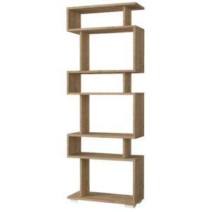 Wohnli Möbelsuche - Bücherregal mit 6 Regalfächern in Braun