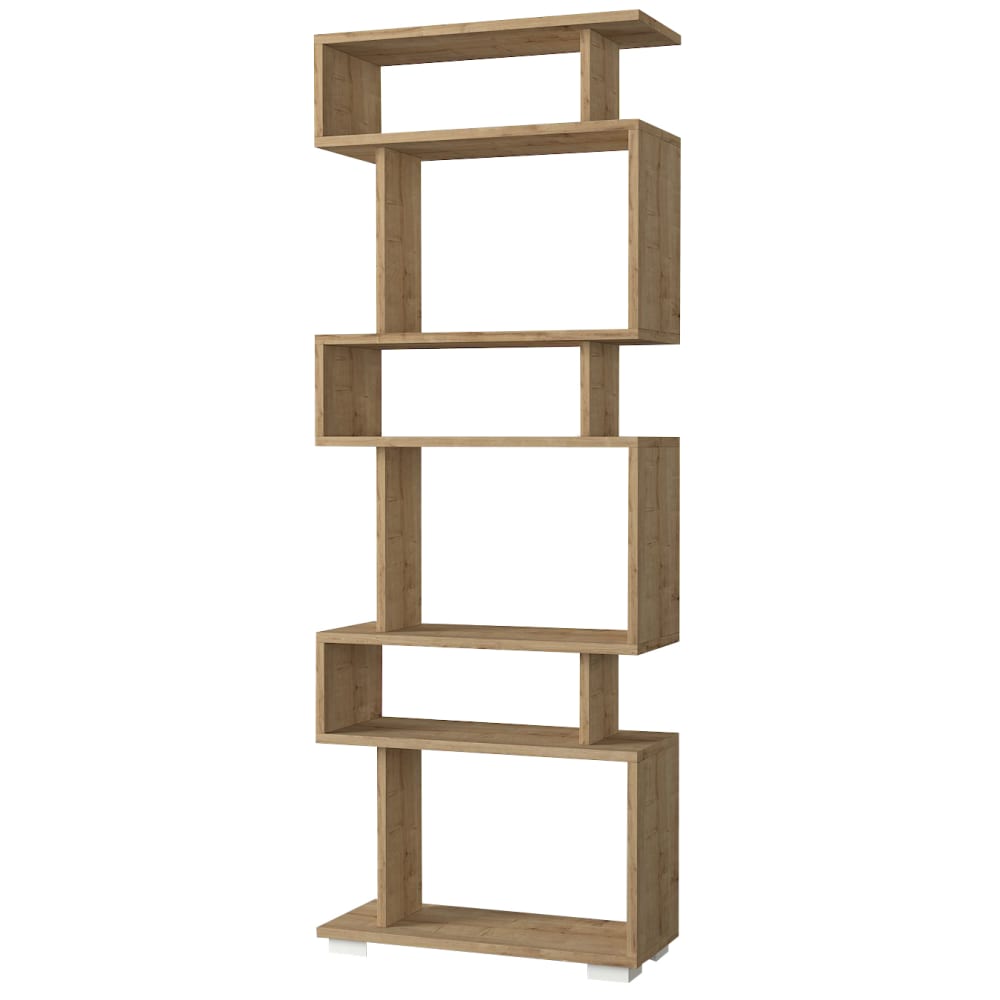 Wohnli Möbelsuche - Bücherregal mit 6 Regalfächern in Braun