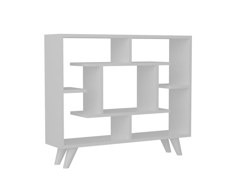 Wohnli Möbelsuche - Bücherregal mit 7 Regalfächern in Weiß