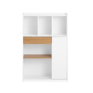 Wohnli Möbelsuche - Bücherregal mit Schubladen aus  MDF(E1) Weiß