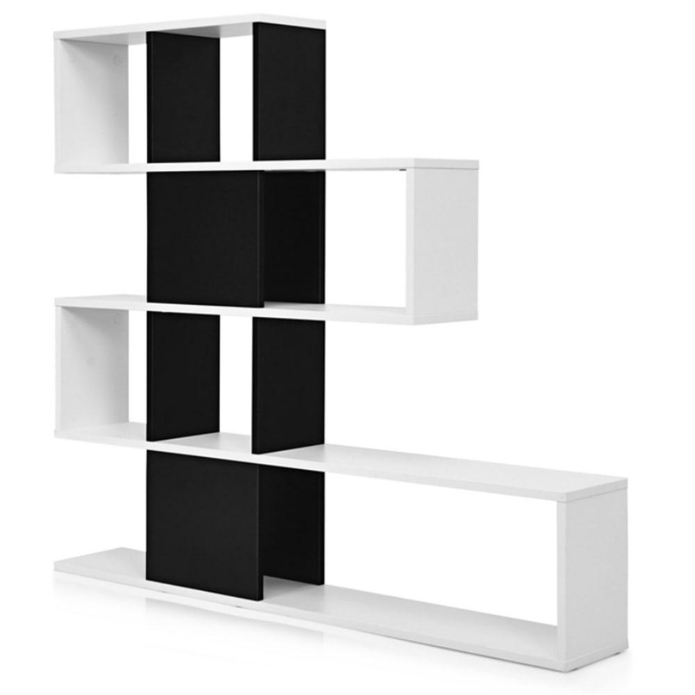 wohnli-moebel-suche-Buecherregal-mit-Trennwaenden-aus-Holz-120-x-20-x-109-cm-Schwarz Wohnli Möbelsuche - Bücherregal mit Trennwänden aus Holz 120 x 20 x 109 cm