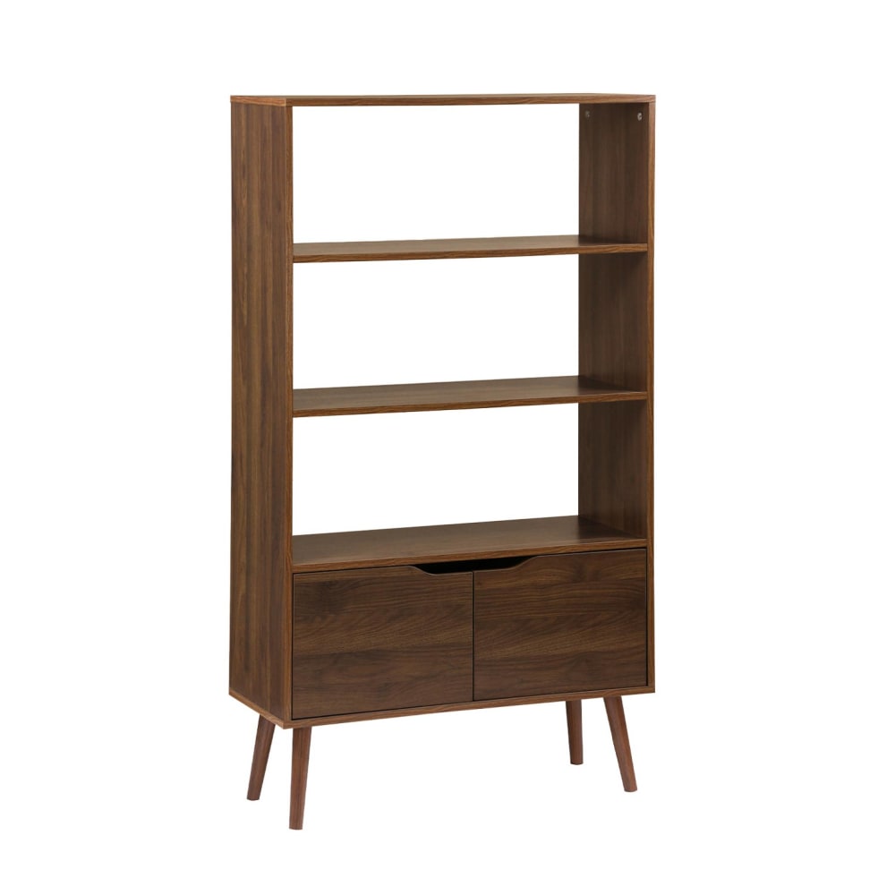 Wohnli Möbelsuche - Bücherregal mit nussbaumfarbener Holzoptik