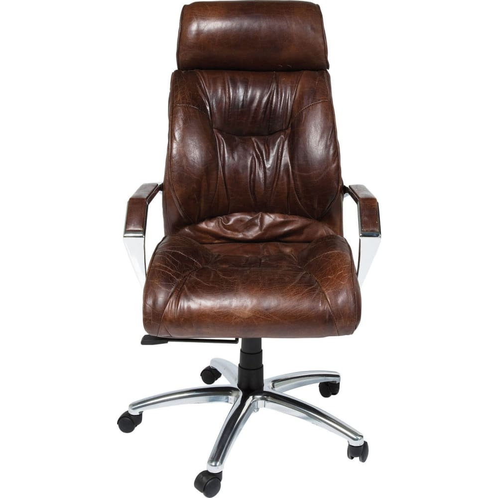 wohnli-moebel-suche-Buerostuhl-aus-Leder-hoehenverstellbar-drehbar-rollbar-braun Wohnli Möbelsuche - Bürostuhl aus Leder