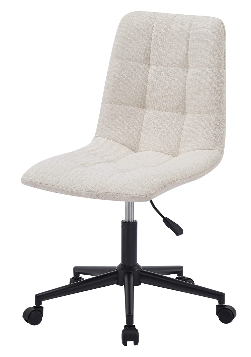 Wohnli Möbelsuche - Bürostuhl aus Metall und Stoff Beige