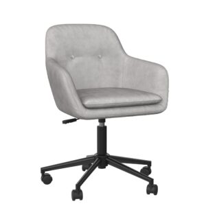 Wohnli Möbelsuche - Bürostuhl aus Samt Hellgrau