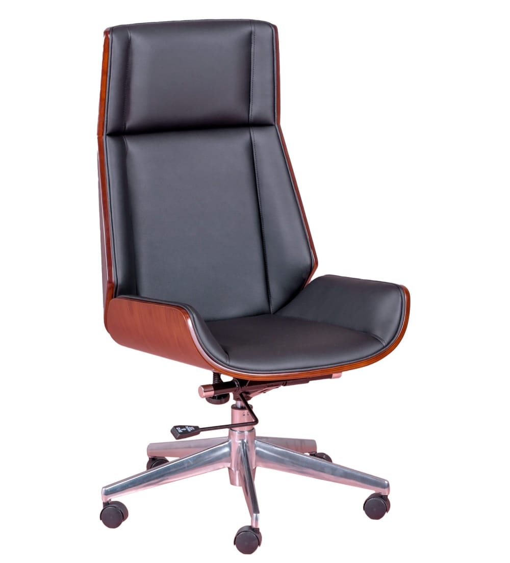 wohnli-moebel-suche-Buerostuhl-aus-Walnussholz-und-mit-Kunstleder-schwarz Wohnli Möbelsuche - Bürostuhl aus Walnussholz und mit Kunstleder