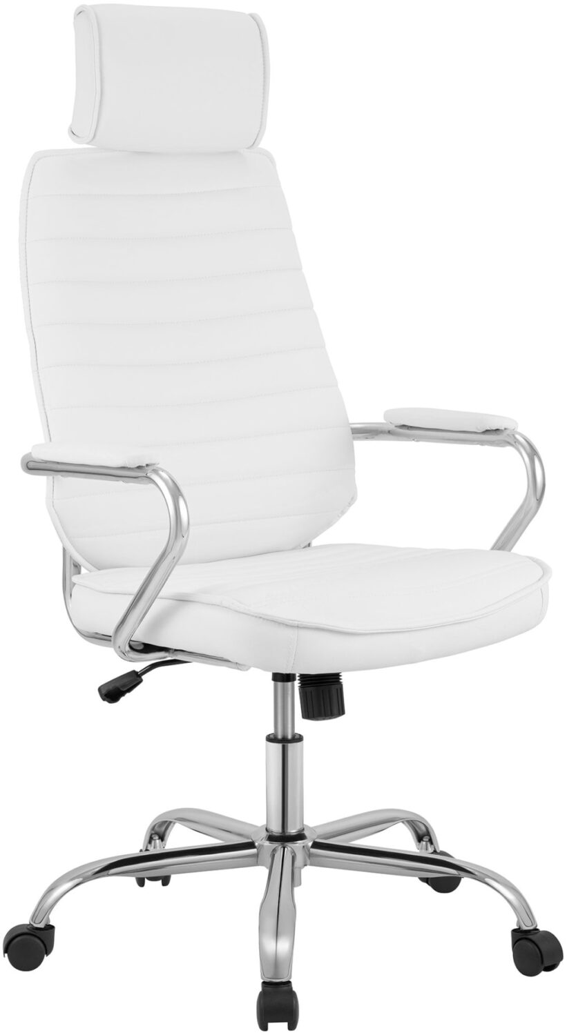 Wohnli Möbelsuche - Bürostuhl höhenverstellbar drehbar aus Kunstleder weiß
