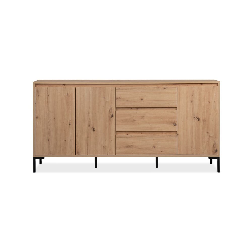 wohnli-moebel-suche-Buffet-3-portes-3-tiroirs-et-2-etageres-effet-bois-L170-x-H87-cm Wohnli Möbelsuche - Buffet 3 portes 3 tiroirs et 2 étagères effet bois - L170 x H87 cm