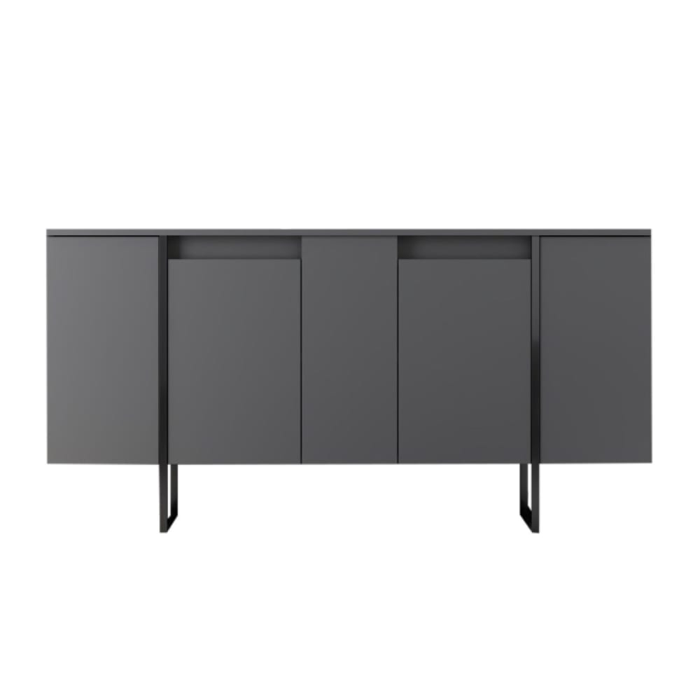 wohnli-moebel-suche-Buffet-Design-Schwarz-4-Tueren Wohnli Möbelsuche - Buffet-Design Schwarz 4 Türen
