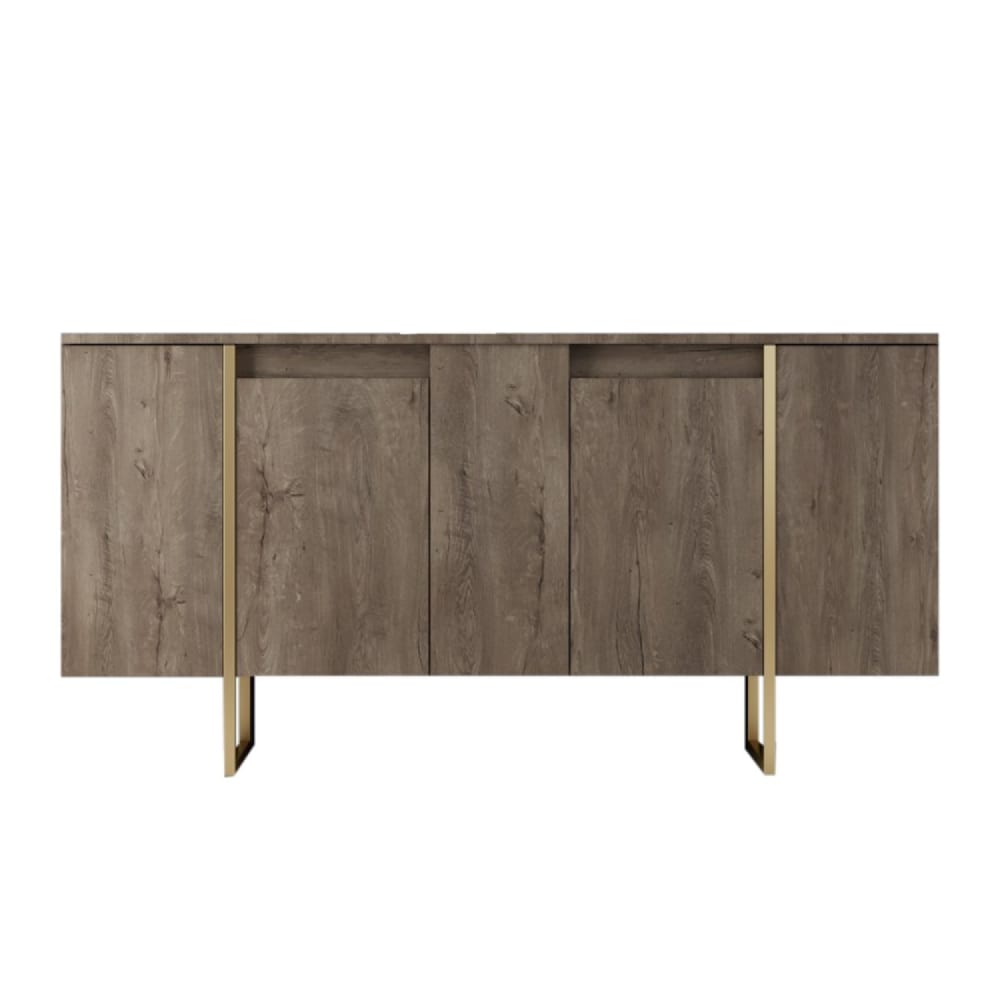 wohnli-moebel-suche-Buffet-Design-aus-Holz-und-Gold-160-cm-4-Tueren Wohnli Möbelsuche - Buffet-Design aus Holz und Gold 160 cm - 4 Türen