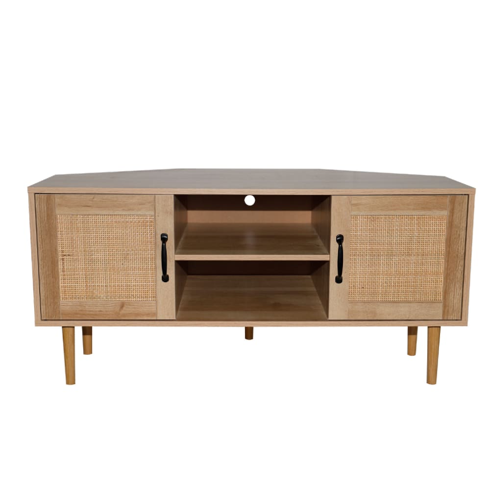 wohnli-moebel-suche-Buffet-aus-Holz-mit-Tueren-im-Rattan-Look-und-Faechern Wohnli Möbelsuche - Buffet aus Holz mit Türen im Rattan-Look und Fächern