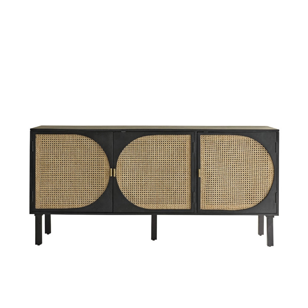 wohnli-moebel-suche-Buffet-aus-massivem-Mangoholz-und-Rohrgeflecht-160-cm Wohnli Möbelsuche - Buffet aus massivem Mangoholz und Rohrgeflecht 160 cm