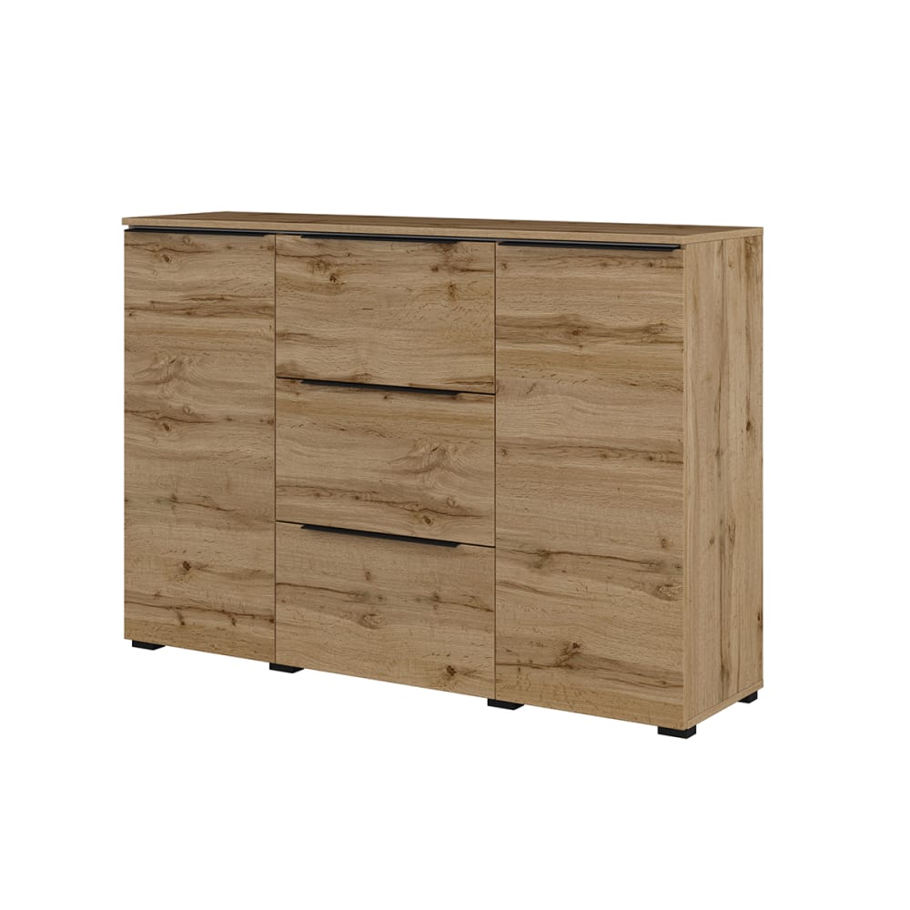 wohnli-moebel-suche-Buffet-mit-3-Schubladen-und-2-Tueren-Holzoptik-132cm Wohnli Möbelsuche - Buffet mit 3 Schubladen und 2 Türen