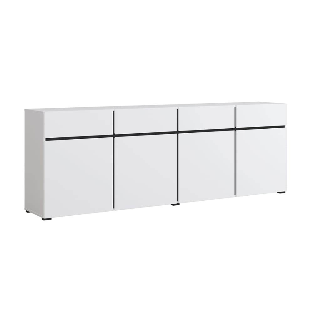 wohnli-moebel-suche-Buffet-mit-4-Schubladen-und-4-Tueren-Weiss-225cm Wohnli Möbelsuche - Buffet mit 4 Schubladen und 4 Türen