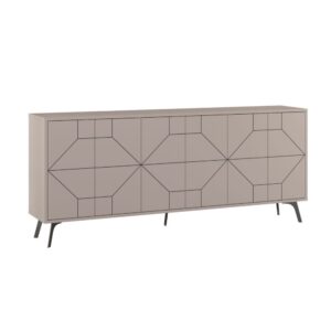 wohnli-moebel-suche-Buffet-mit-6-Tueren-L184-cm-Taupe Wohnli Möbelsuche - Buffet mit 6 Türen L184 cm - Taupe