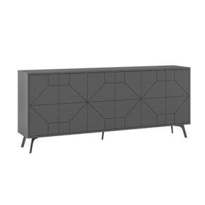 wohnli-moebel-suche-Buffet-mit-6-Tueren-anthrazit-L184-cm Wohnli Möbelsuche - Buffet mit 6 Türen anthrazit L184 cm