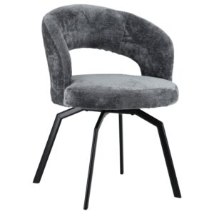 Wohnli Möbelsuche - Chenille-Stuhl grau