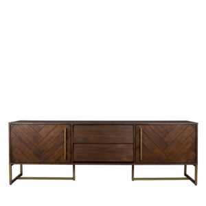 Wohnli Möbelsuche - Class TV-Möbel aus Akazienholz und Messing