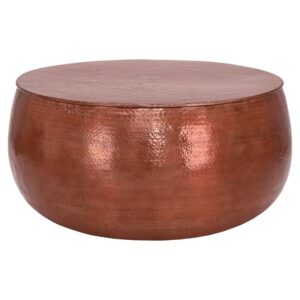 wohnli-moebel-suche-Couchtisch-O-90x45-cm-in-Kupferfarbe-mit-Aluminiumoptik Wohnli Möbelsuche - Couchtisch Ø 90x45 cm in Kupferfarbe mit Aluminiumoptik