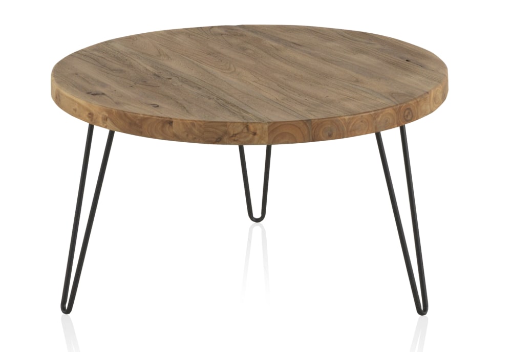 Wohnli Möbelsuche - Couchtisch Ulme Altholz Metallbeine
