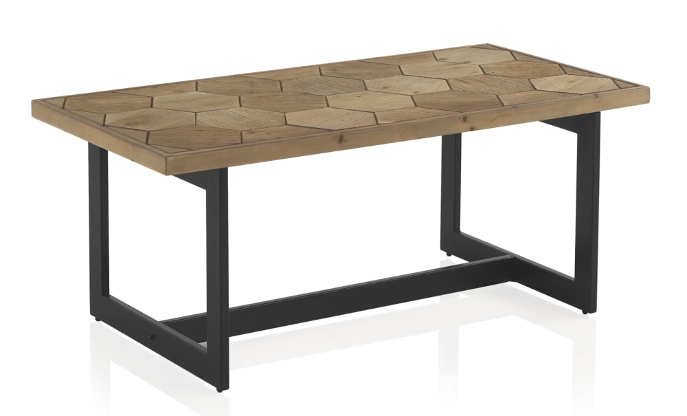 Wohnli Möbelsuche - Couchtisch aus Eschenholz mit Metallbeine