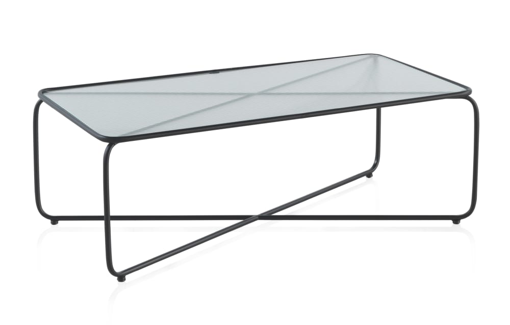 Wohnli Möbelsuche - Couchtisch aus Metall mit Glas