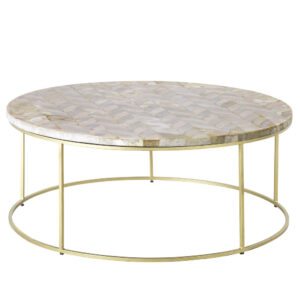 Wohnli Möbelsuche - Couchtisch aus Stein mit Zickzackmuster 101 cm