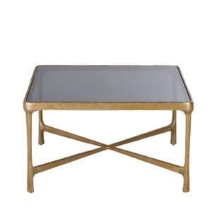 Wohnli Möbelsuche - Couchtisch aus gehärtetem Glas mit Marmoreffekt 81 cm