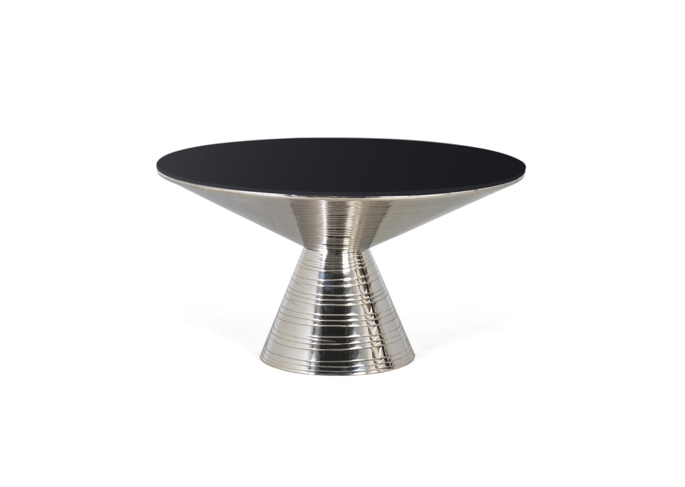 Wohnli Möbelsuche - Couchtisch aus gehärtetem Glas und Metallbasis 40x76 cm