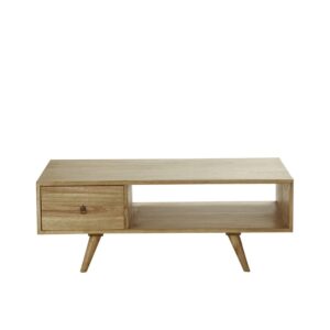 Wohnli Möbelsuche - Couchtisch aus massivem Mindi-Holz 120 cm