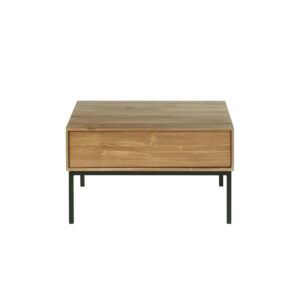 Wohnli Möbelsuche - Couchtisch aus massivem Teakholz und Metall 70 cm