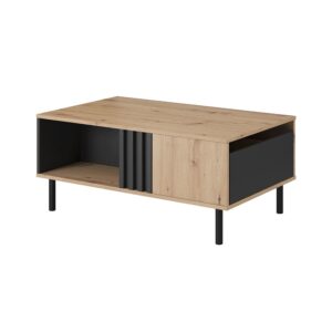 wohnli-moebel-suche-Couchtisch-in-Lamellen-Optik-aus-Holz-100x60x43cm-Eiche-anthrazit Wohnli Möbelsuche - Couchtisch in Lamellen-Optik aus Holz