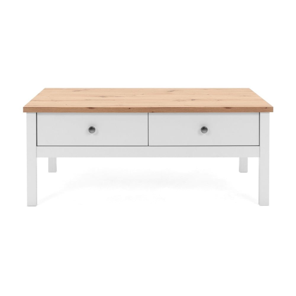 Wohnli Möbelsuche - Couchtisch mit 2 Schubladen L100 cm - Dekor Weiß