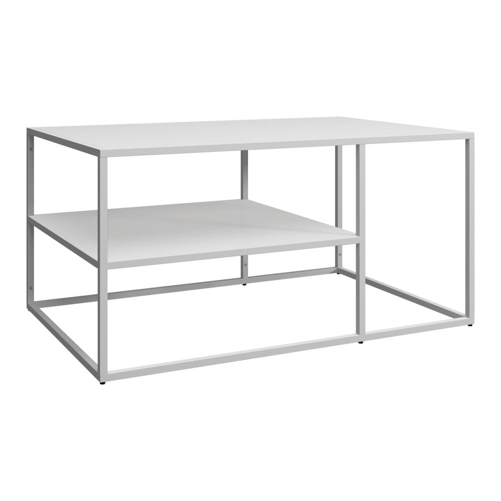 wohnli-moebel-suche-Couchtisch-mit-Ablage-aus-Metall-45-x-90-x-60-cm-in-Weiss Wohnli Möbelsuche - Couchtisch mit Ablage aus Metall 45 x 90 x 60 cm