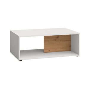 wohnli-moebel-suche-Couchtisch-mit-Ablageflaeche-aus-MDF-weiss-braun-110x60x41cm Wohnli Möbelsuche - Couchtisch mit Ablagefläche aus MDF